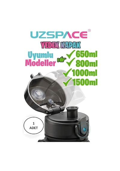 Uzspace 650-800-1000ml -uyumlu Yedek Kapak --sadece Uzspace İle Uyumludur