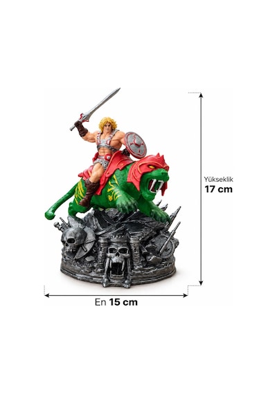 He-man Atılgan Figürü 17 Cm Dekoratif Figür Koleksiyonluk Masaüstü Kitaplık Vitrin Dekoru Nostaljik Hediye