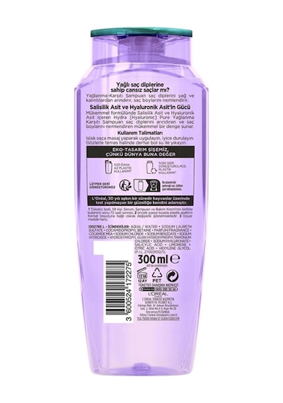 Elseve Şampuan 300 Ml Hyaluron Pure