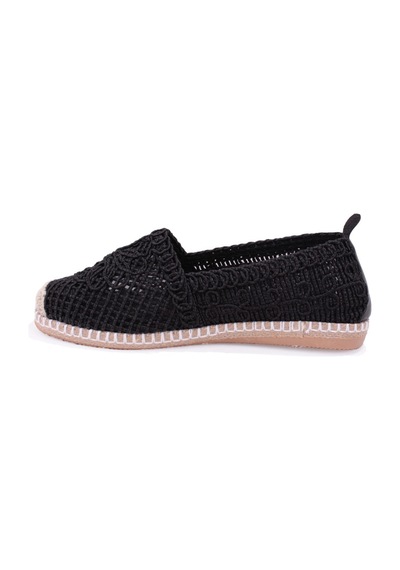 Dagoster Dza07-115526703 Siyah Triko Günlük Espadril Kadın Ayakkabı Sıyah