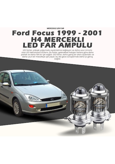 Ford Focus 1999-2001 Mercek Led Xenon Uzun - Kısa Tek Renk Beyaz