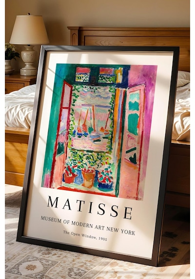 Henri Matisse The Open Window Çerçeveli Tablo - Açık Pencere - Eklektik Tarz Duvar Dekoru