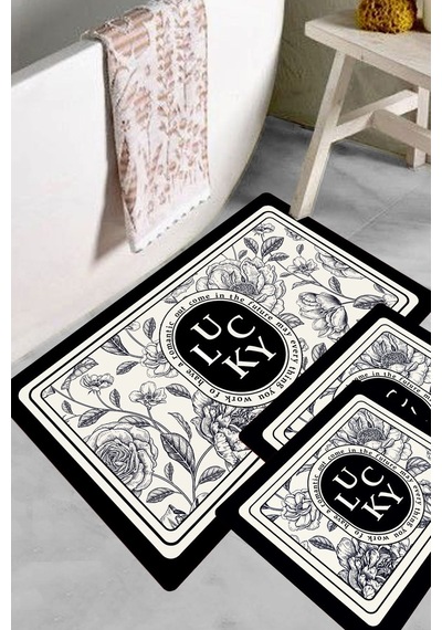 Chilai Home Chancy 3'lü Set Banyo Halısı Djt Renkli