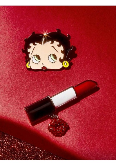 Betty Boop 2'li Broş Seti Kırmızı