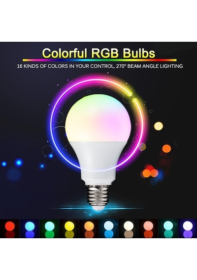 Led Uzaktan Kumandalı Renk Değiştiren Ampul Rgb 9W