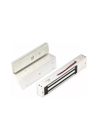 Sr-180 + Zl Aparat Seti 180 Kg Manyetik Kilit 12/24v Dc Elektromanyetik Kapı Kilidi 1 Adet
