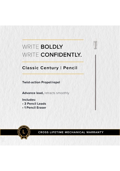 Cross 3303 Century Classic Mekanik Kurşun Kalem Krom Altın Diğer