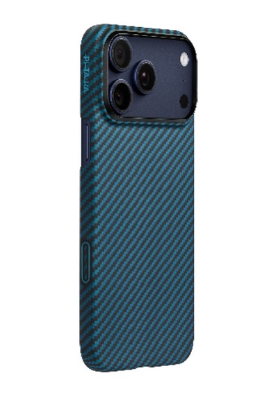 Apple Uyumlu iPhone 17 Pro Max Kılıf M-safeli Kamera Kontrol Butonlu Aramid Fiber Pitaka Ultra-slim Siyah-mavi Siyah - Mavi