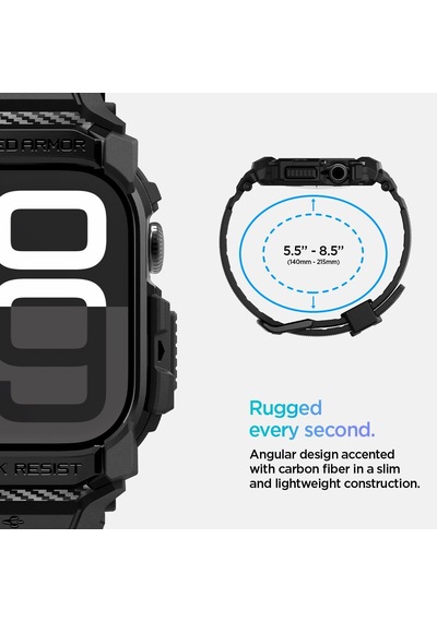Rugged Armor Pro Bileklik, Apple Watch 10 46 Mm 2024 İle Uyumlu Kılıf Çok Renkli