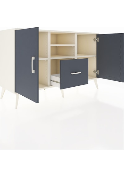 Hyperion Konsol 4 Raflı Tek Çekmeceli 2 Kapaklı 132x44x83 Aytaşı-antrasit Antrasit Hyperion Konsol 4 Raflı Tek Çekmeceli 2 Kapaklı 132x44x83 Aytaşı-antrasit Antrasit