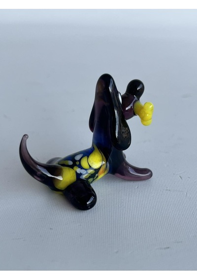 El Yapımı Murano Cam Köpek Biblo A81-01