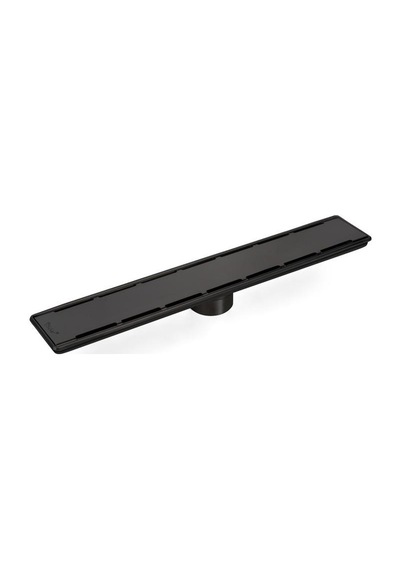 Sukar Line/6 40cm Siyah Plain Izgaralı Duş Kanalı