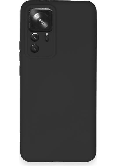 Xiaomi Mi 12t Pro İçi Kadife Kaplı Esnek Silikon Kapak Ryc/ Nano Lansman Siyah