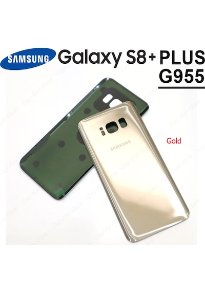 Samsung Galaxy Uyumlu S8 Plus Arka Pil Batarya Kapağı Cam