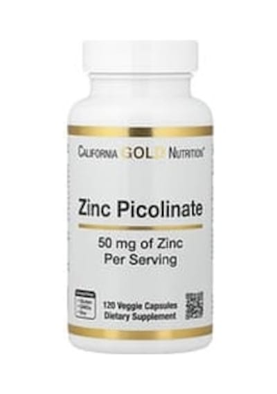 California Gold Nutrition, Zinc Picolinate, 50 Mg, 120 Veg Capsules