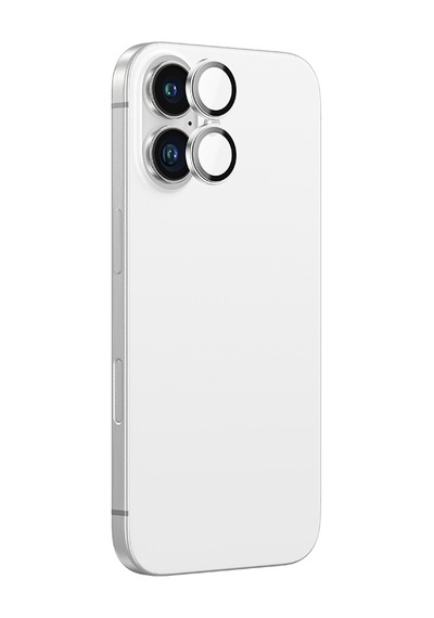 Apple Uyumlu   iPhone 16 Amazingthing Yansıma Önleyici Kamera Lens Koruyucu Uygulama Aparatlı Gümüş