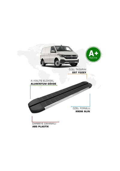 Volkswagen Transporter Yan Basamak Kısa Şasi 2019 - 2024 Model S-line