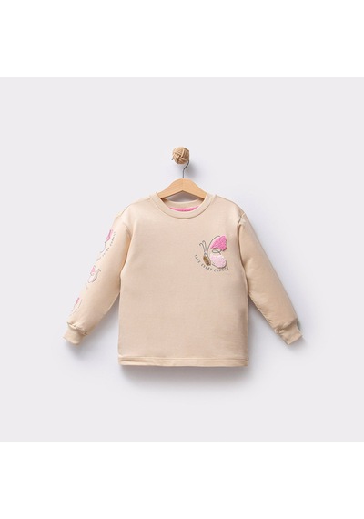 Overdo Kids Kız 5-8 Yaş Süzene Nakışlı İki İp Sweat Çok Renkli