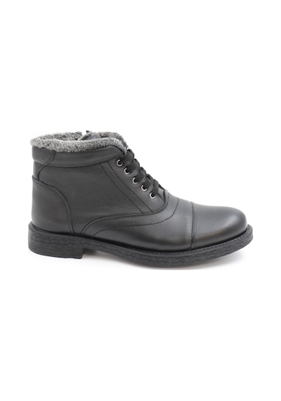 Nesilshoes Nesil Shoes Thrtrk 906 Siyah Hakiki Deri Kauçuk Taban Erkek Bot