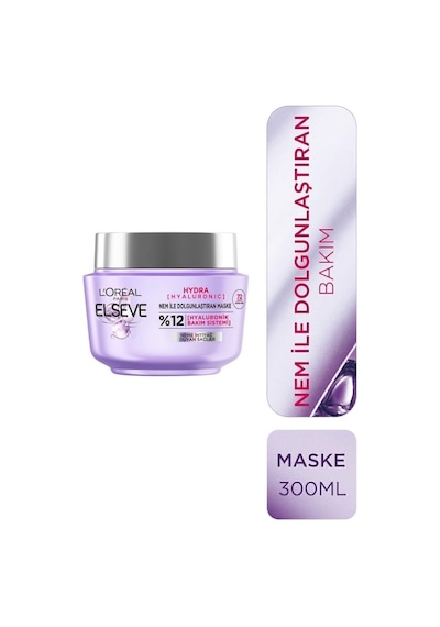 Hydra Hyaluronic Nem İle Dolgunlaştıran Saç Bakım Seti - Şampuan & Saç Bakım Kremi & Serum & Maske pkthylnmlndrcscst-9283 Kuru