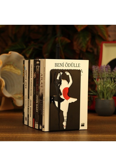 Balerin Model Desenli Kitap Desteği Hediyelik Dekoratif Estetik K