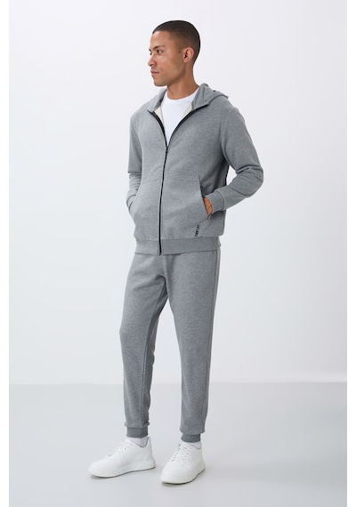 Tommy Life Gri Melanj Kompakt Pamuklu Kalın Pürüzsüz Dokulu Kapüşonlu Comfort Fit Erkek Eşofman Takım - 85262 GRİ MELANJ Tommy Life Gri Melanj Kompakt Pamuklu Kalın Pürüzsüz Dokulu Kapüşonlu Comfort Fit Erkek Eşofman Takım - 85262 GRİ MELANJ
