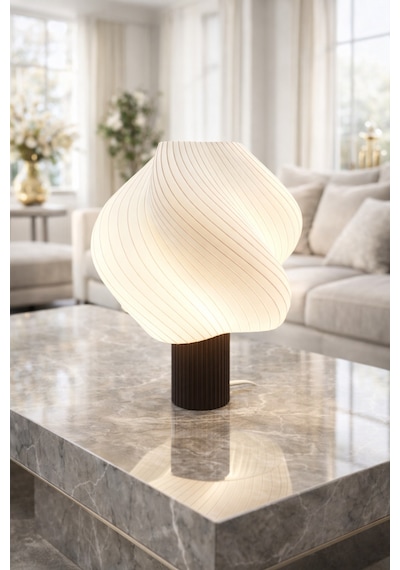 Twisto Model - Led Abajur - Masa Lambası - Usb 5v İle Çalışır - Slim Led Aydınlatması Dahildir - Dekoratif Lamba - Renk Seçenekli Çok Renkli