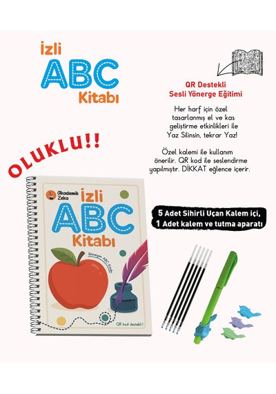 İzli Abc Kitabı 1 Adet Sihirli Uçan Kalem-aparatı Ve 5 Adet Kal