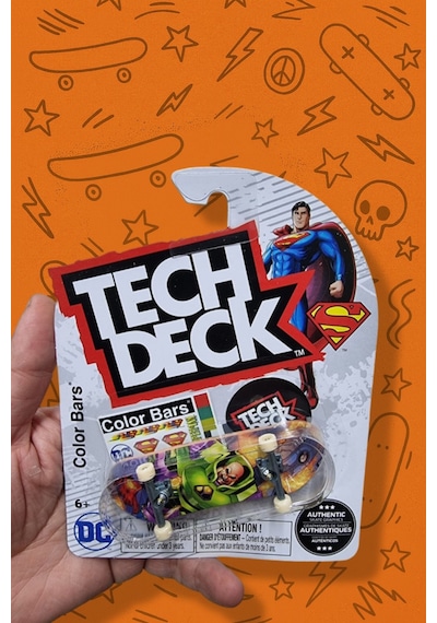 Tech Deck Color Bars X Dc Superman Serisi Lex Luthor Grafik Parmak Kaykay