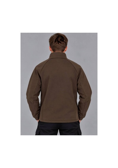 Hk Premium Slim Fit Prada Kumaş Şişme Desenli Mont Kahverengi