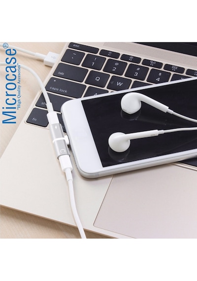 Microcase Apple Uyumlu iPhone Lightning 2In1 Şarj ve Kulaklık Çevirici Ikd101