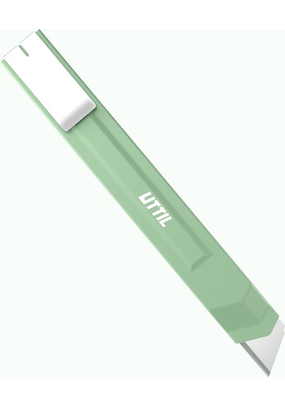 Uttıl Geniş Maket Bıçağı 18 Mm Cep Tipi Kır-at Yeşil Ptuk08-ss