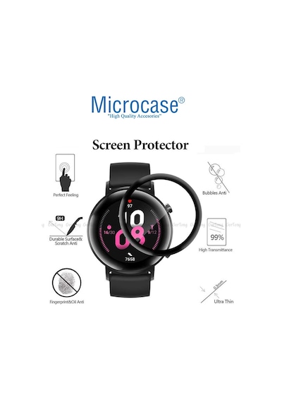 Huawei Watch Gt2 46Mm Tam Kaplayan Kavisli Ekran Koruyucu