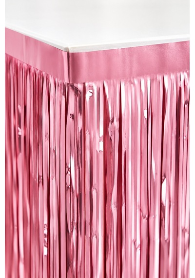 Metalize Mat Pembe Masa Eteği Fon Süs 240x75 Cm Parti Masa Dekorasyon Ve Fon Süsü Çok Renkli