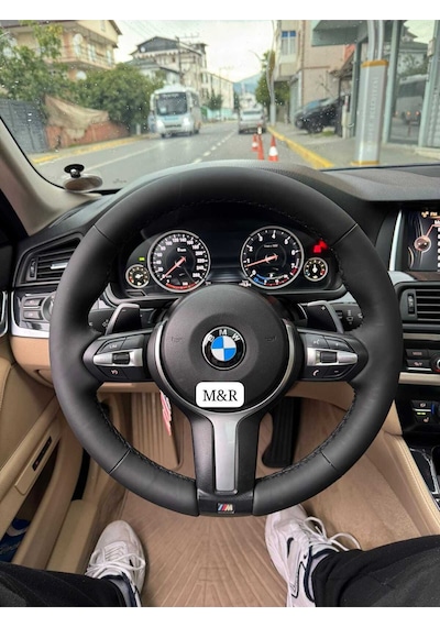 Bmw F30 M  Kaplama Deri Direksiyon Kılıfı Siyah