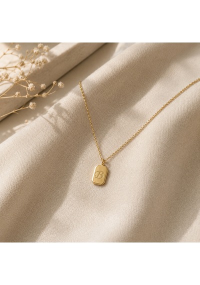 Simurg Jewellery 14 Ayar Altın Harfli Plaka Kolye