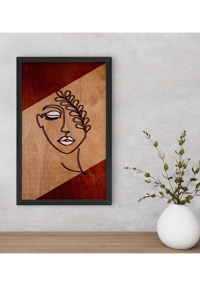 Bk Home Minimalist Woman Dekoratif Ahşap Siyah Çerçeveli Tablo-2 (551089703)