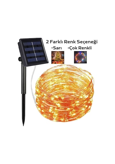 Ally Solar Güneş Enerjili Dış Bahçe Aydınlatma Su Geçirmez Led 1 Sarı. Çok Renkli