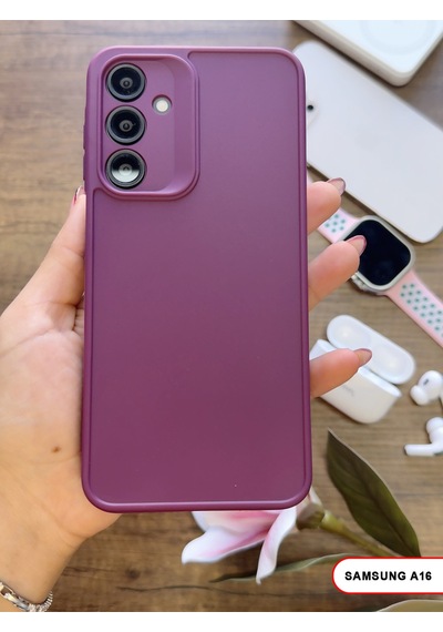 Samsung Galaxy A16 Uyumlu Kamera Korumalı Darbeye Dayanıklı Renk Atmayan Keep Silikon Kılıf Mor