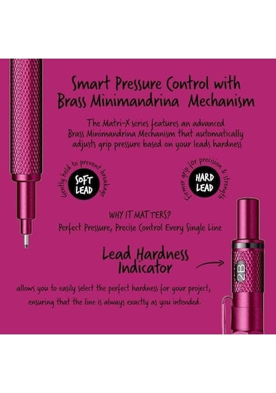 Office Matri-x Versatil 0.7 Mm Metalik Pembe Şeffaf Amb.