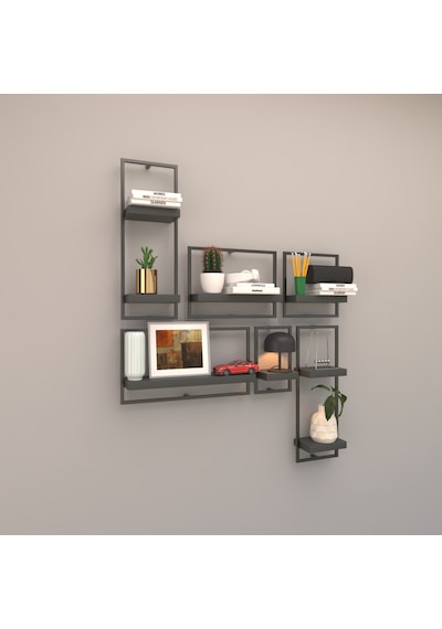 Rafkestir Milano Raf Seti - Model 6 Antrasit ( Mat )