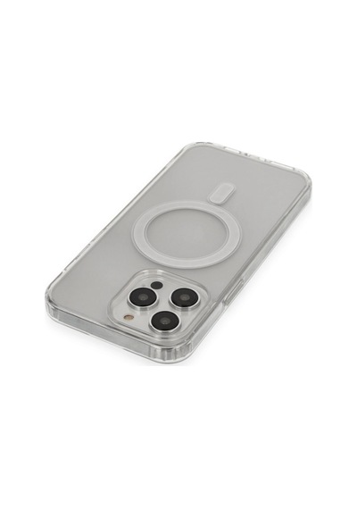 Apple iPhone Uyumlu 14 Pro Kılıf Matte Şeffaf Magneticsafe - Şeffaf 1