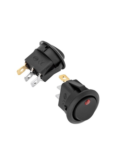 Ic-132a Işıklı 3 Pinli 12 Volt Dc 20 Amper Açma-kapama Anahtarı