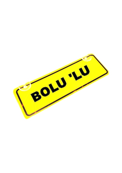 Bolu 'lu Yazılı Sarı Dekor Plaka Sök Tak Pratik Yeni Nesil