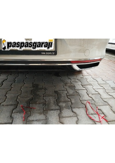 Vw Passat B8.5 Krom Egzoz Görünümü Difüzör Çıtası 3 Parça 2019 ve N11.3969