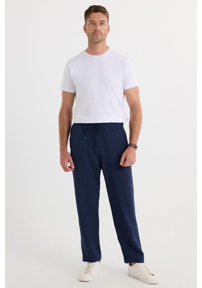 Tudors Erkek Standart Fit Normal Kesim Beli Bağcıklı Geniş Paça Lacivert Pantolon-37579 Lacivert Tudors Erkek Standart Fit Normal Kesim Beli Bağcıklı Geniş Paça Lacivert Pantolon-37579 Lacivert