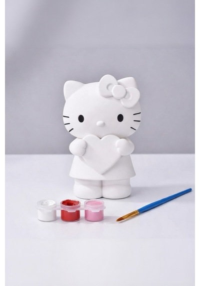 Hello Kitty Boyama Seti 3 Renk Boya Ve Fırça Çocuklara Ve Sevgililere