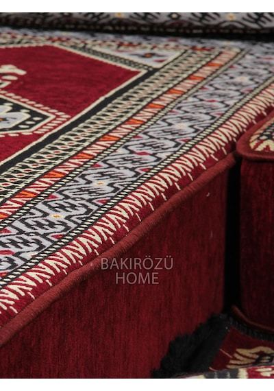 Şark Köşesi Takımı 20 Cm Minder Kalınlığı Bordo Yahyalı Modeli 19 Parça Bordo