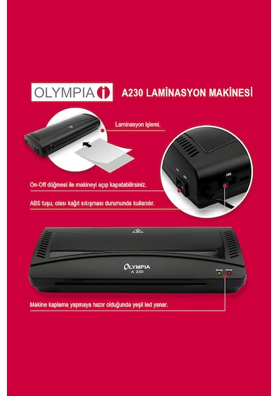 Olympia A230 4 in 1 A4 Laminasyon Makinesi