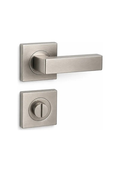 Sese Jale Modeli Rozetli Wc Kapı Kolu Inox Renk 200-213r-02-53